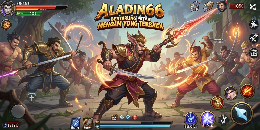 Tampilan seru dari gameplay ALADIN66 dalam pertempuran yang mendebarkan.