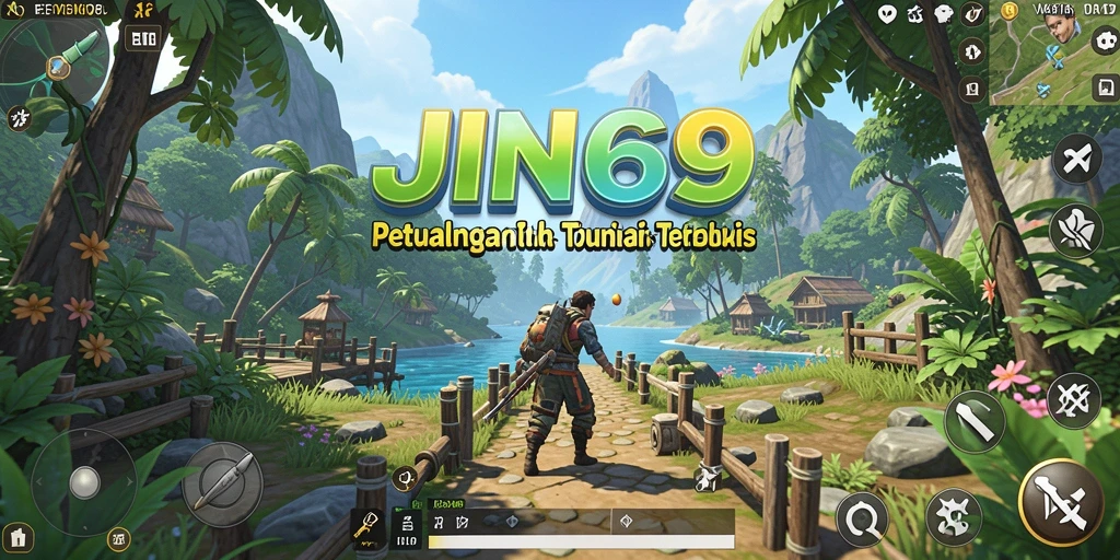 Tampilan indah dari dunia terbuka di JIN69 dengan berbagai lanskap.