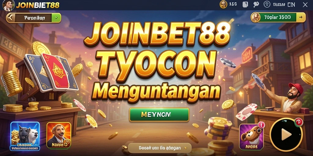 Screenshot utama <strong>JOINBET88</strong> menunjukkan gameplay Tycoon dengan grafis yang menarik.