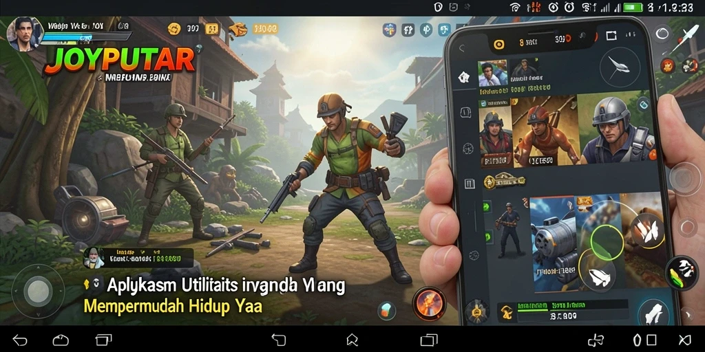 Screenshot utama dari JOYPUTAR menampilkan antarmuka pengguna yang intuitif.