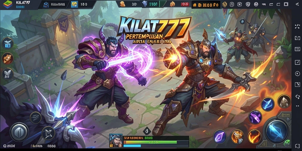 Tangkapan layar gameplay KILAT777 menunjukkan aksi pertempuran yang seru dan strategi tim.