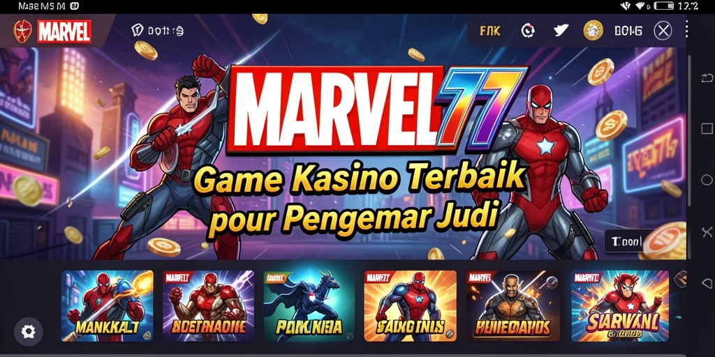 Tampilan gameplay Kasino yang menarik di MARVEL77.