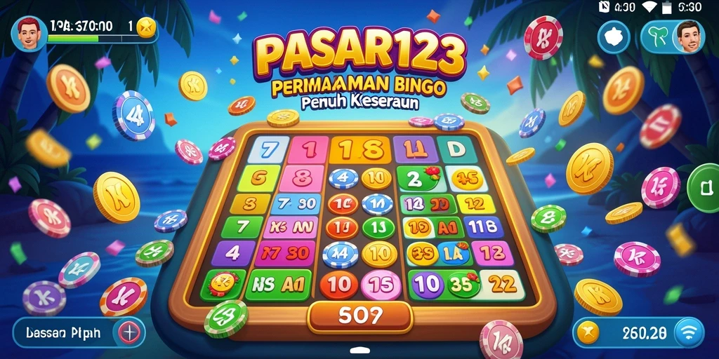 Screenshot permainan Bingo PASAR123 yang penuh aksi.