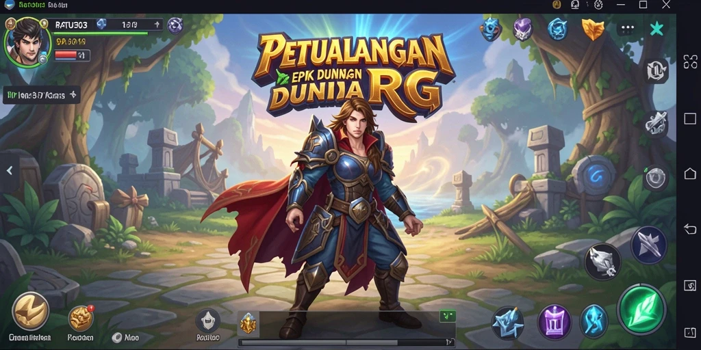 Menampilkan aksi pertarungan epik dalam dunia RPG RATU303.