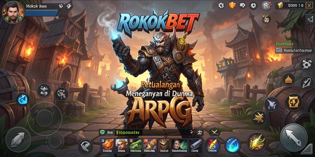 Tampilan gameplay ROKOKBET dengan aksi ARPG yang seru.