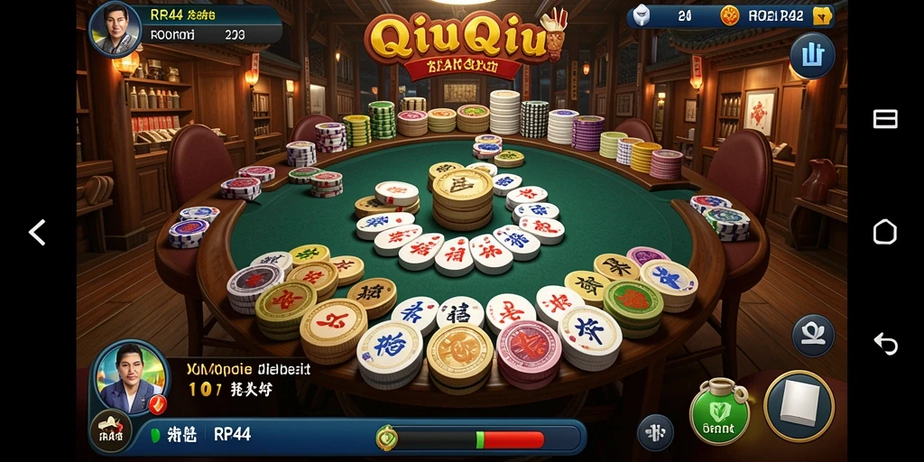 Tampilan gameplay QiuQiu yang seru dan menegangkan.