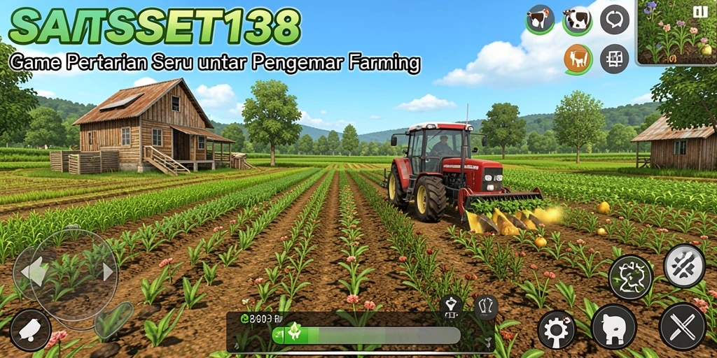 Tangkapan layar gameplay SATSET138 yang menampilkan aktivitas bertani yang menarik.