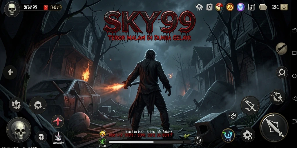 Tangkapan layar menampilkan suasana menyeramkan di dalam game SKY99.